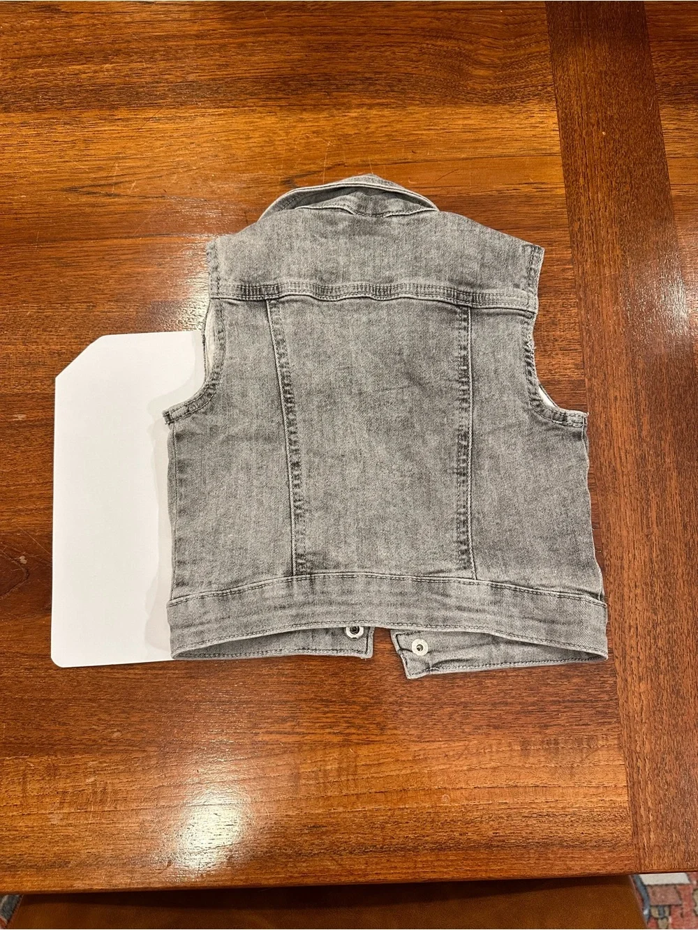 NWT Little Bipsy Grey Denim Vest, 6-12 Months